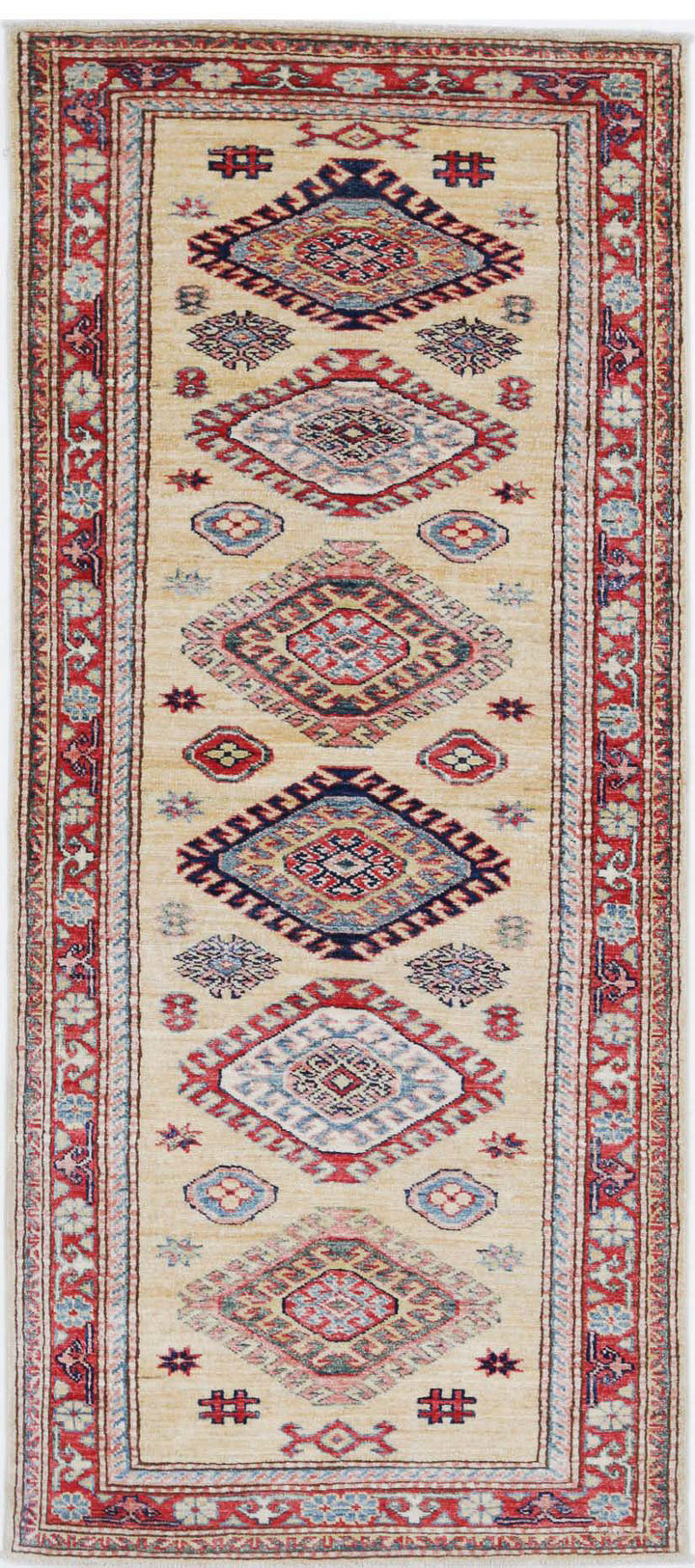 Hand Knotted Royal Kazak Wool Rug 2' 4" x 6' 0" - No. AT31655