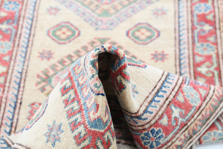 Hand Knotted Royal Kazak Wool Rug 2' 3" x 7' 4" - No. AT32203