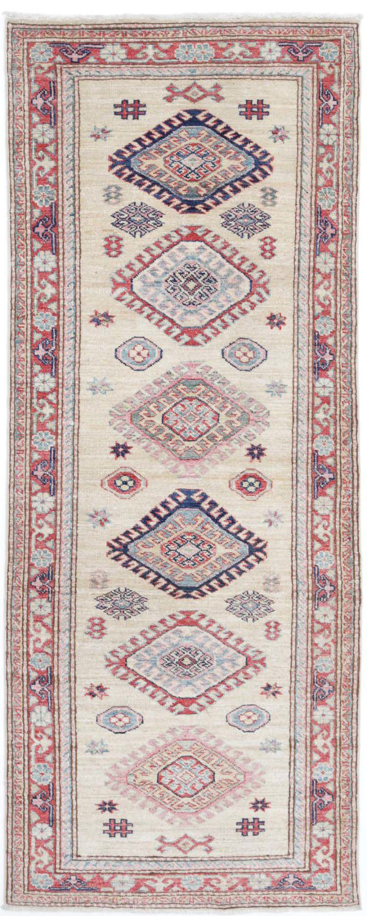 Hand Knotted Royal Kazak Wool Rug 2' 4" x 6' 10" - No. AT12926