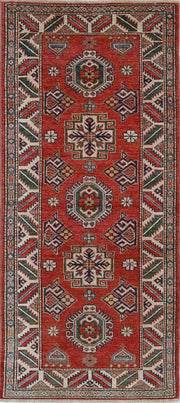 Hand Knotted Royal Kazak Wool Rug 2' 7" x 5' 10" - No. AT29676