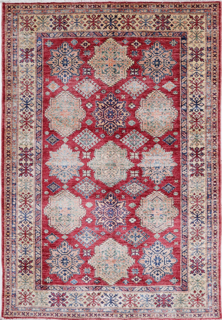 Hand Knotted Royal Kazak Wool Rug 5' 3" x 7' 6" - No. AT28925