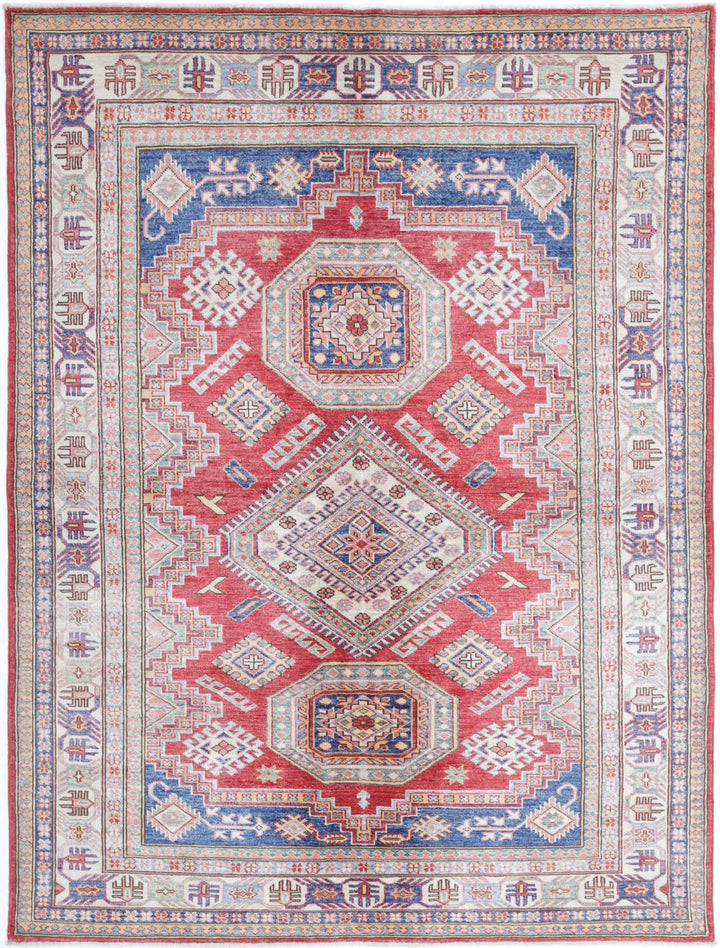 Hand Knotted Royal Kazak Wool Rug 4' 10" x 6' 6" - No. AT83236