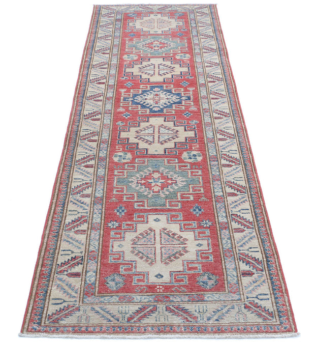 Hand Knotted Royal Kazak Wool Rug 2' 7" x 8' 10" - No. AT23557