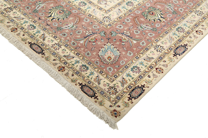 Hand Knotted Masterpiece Persian Tabriz Fine Faragi Wool Rug 13' 0" x 16' 11" - No. AT40013