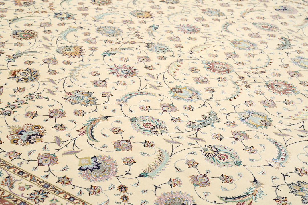 Hand Knotted Masterpiece Persian Tabriz Fine Faragi Wool Rug 13' 0" x 16' 11" - No. AT40013