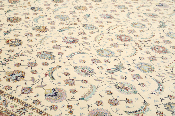 Hand Knotted Masterpiece Persian Tabriz Fine Faragi Wool Rug 13' 0" x 16' 11" - No. AT40013