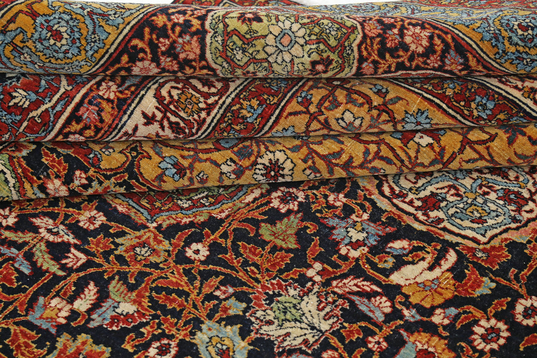 Hand Knotted Masterpiece Persian Tabriz Fine Sheikh Safi Wool Rug 14' 9" x 23' 7" - No. AT54972