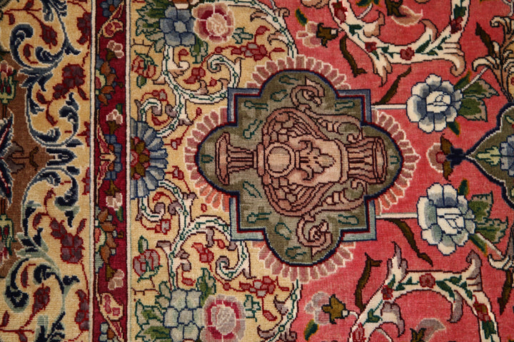 Hand Knotted Masterpiece Persian Tabriz Fine Wool Rug 6' 8" x 10' 10" - No. AT54664