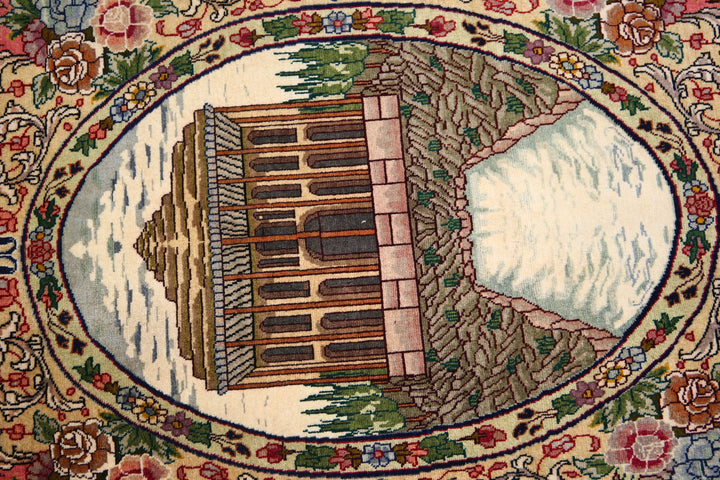 Hand Knotted Masterpiece Persian Tabriz Fine Wool Rug 6' 8" x 10' 10" - No. AT54664