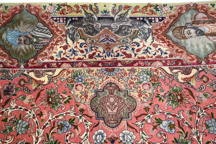 Hand Knotted Masterpiece Persian Tabriz Fine Wool Rug 6' 8" x 10' 10" - No. AT54664