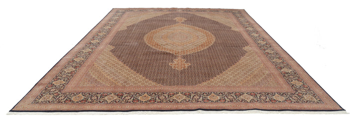 Hand Knotted Masterpiece Persian Tabriz Fine Wool Rug 11' 5" x 15' 10" - No. AT17052