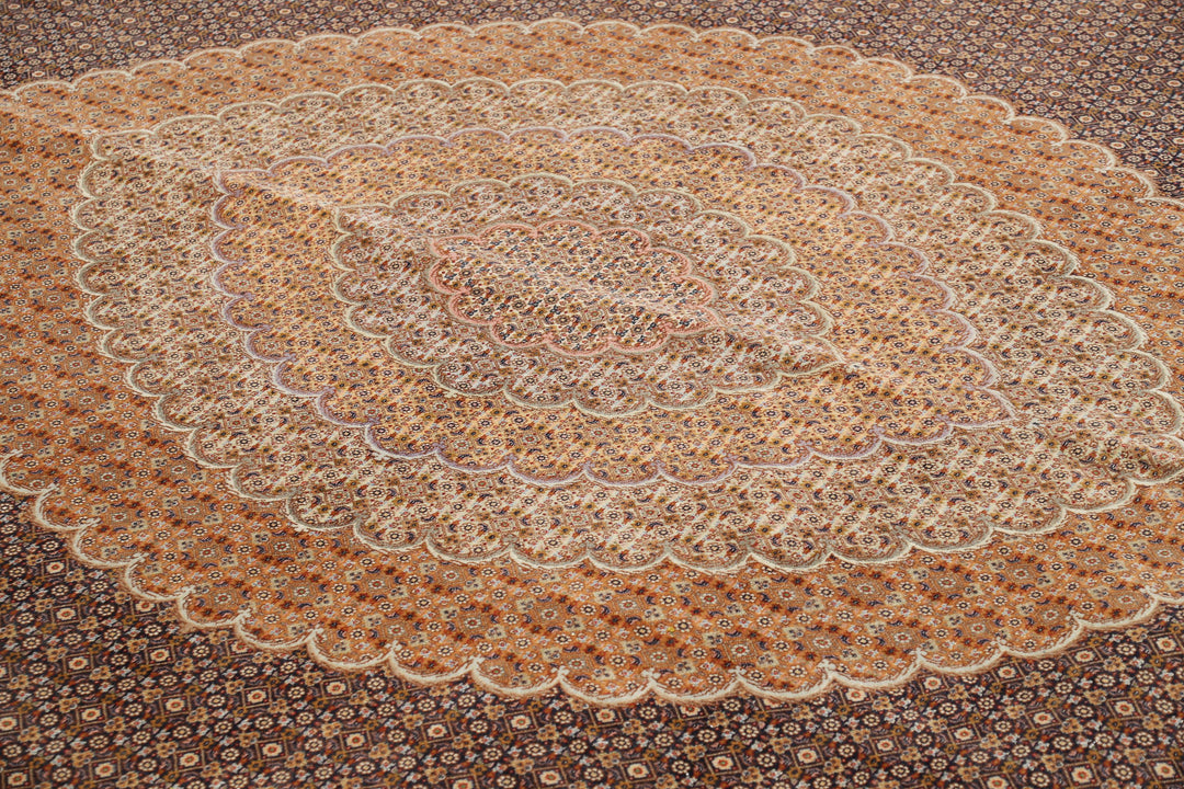 Hand Knotted Masterpiece Persian Tabriz Fine Wool Rug 11' 5" x 15' 10" - No. AT17052