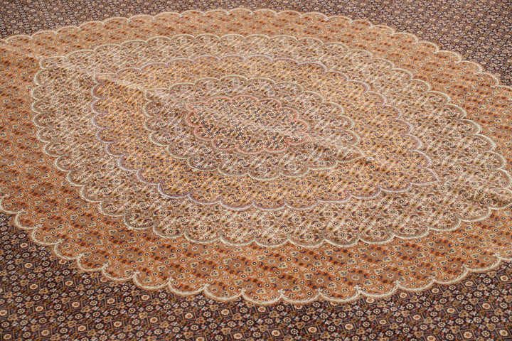 Hand Knotted Masterpiece Persian Tabriz Fine Wool Rug 11' 5" x 15' 10" - No. AT17052