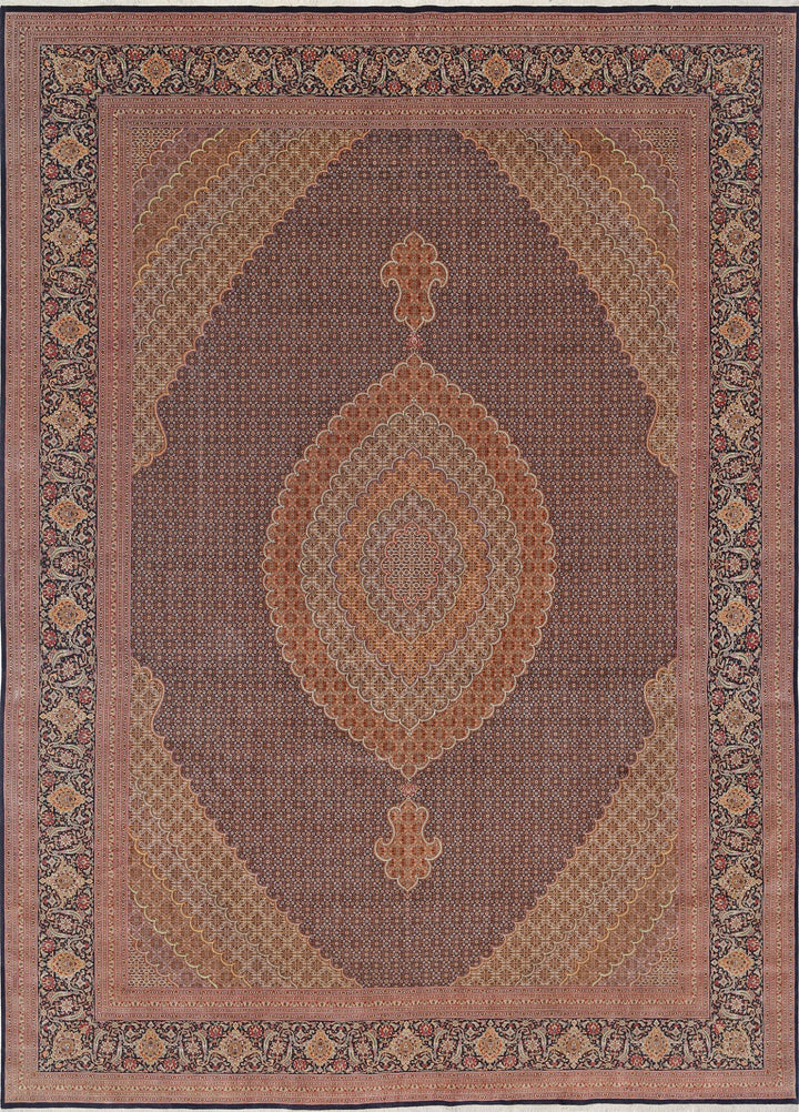 Hand Knotted Masterpiece Persian Tabriz Fine Wool Rug 11' 5" x 15' 10" - No. AT17052