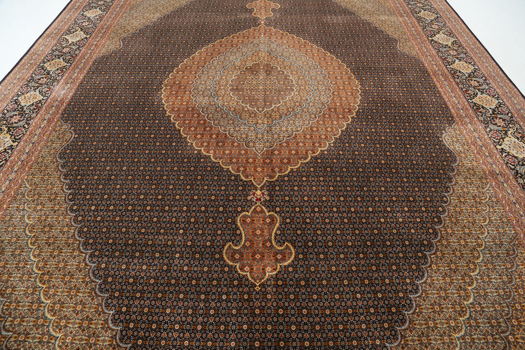 Hand Knotted Masterpiece Persian Tabriz Fine Wool Rug 11' 5" x 16' 6" - No. AT32269