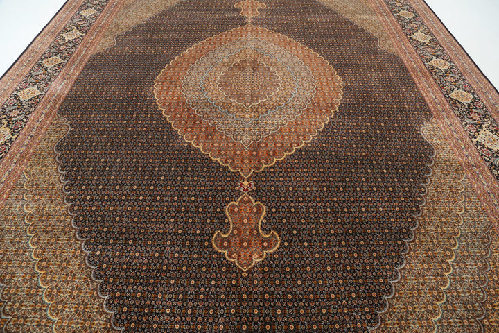 Hand Knotted Masterpiece Persian Tabriz Fine Wool Rug 11' 5" x 16' 6" - No. AT32269