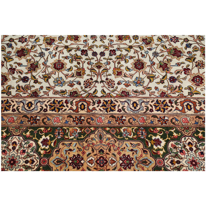 Hand Knotted Masterpiece Persian Tabriz Fine Sheikh Safi Wool & Silk Rug 11' 1" x 16' 0" - No. AT92492