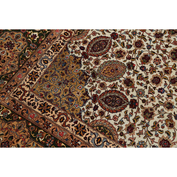 Hand Knotted Masterpiece Persian Tabriz Fine Sheikh Safi Wool & Silk Rug 11' 1" x 16' 0" - No. AT92492