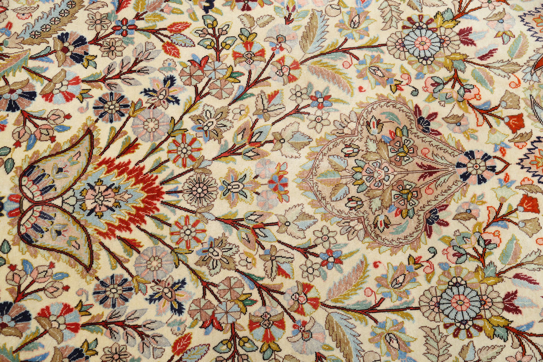 Hand Knotted Masterpiece Persian Tabriz Fine Wool & Silk Rug 12' 10" x 19' 6" - No. AT27948