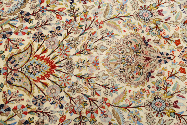 Hand Knotted Masterpiece Persian Tabriz Fine Wool & Silk Rug 12' 10" x 19' 6" - No. AT27948