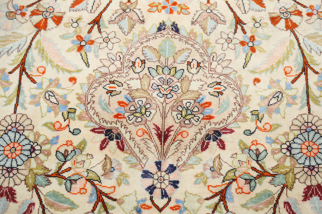 Hand Knotted Masterpiece Persian Tabriz Fine Wool & Silk Rug 12' 10" x 19' 6" - No. AT27948