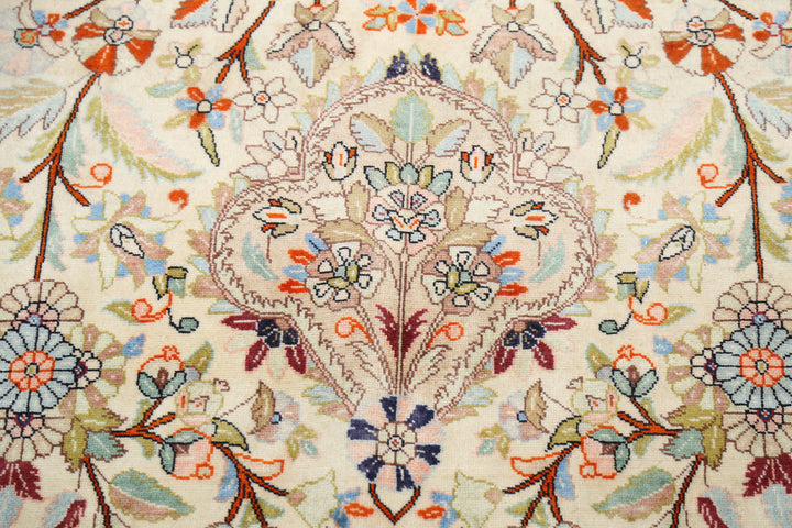 Hand Knotted Masterpiece Persian Tabriz Fine Wool & Silk Rug 12' 10" x 19' 6" - No. AT27948