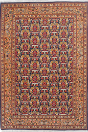 Hand Knotted Masterpiece Persian Tabriz Fine Wool & Silk Rug 3' 4" x 4' 11" - No. AT71810