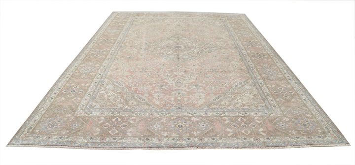 Hand Knotted Vintage Persian Tabriz Wool Rug 9' 4" x 13' 0" - No. AT46519