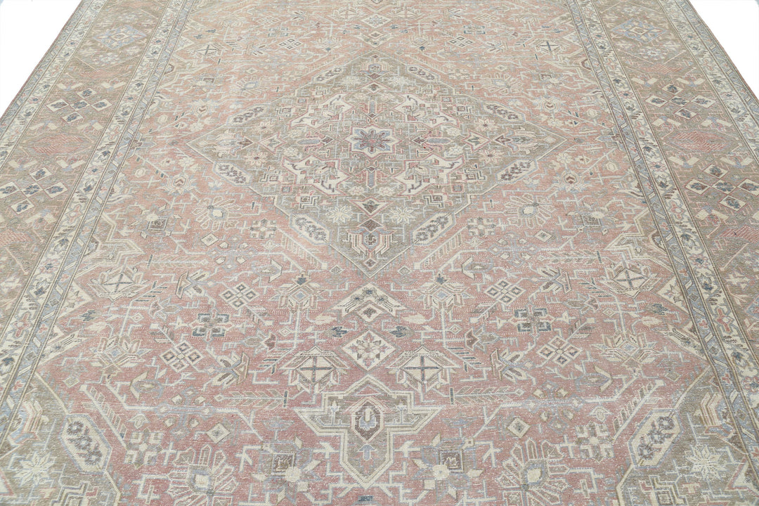 Hand Knotted Vintage Persian Tabriz Wool Rug 9' 4" x 13' 0" - No. AT46519