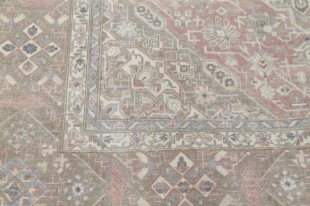 Hand Knotted Vintage Persian Tabriz Wool Rug 9' 4" x 13' 0" - No. AT46519