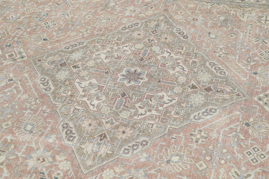 Hand Knotted Vintage Persian Tabriz Wool Rug 9' 4" x 13' 0" - No. AT46519