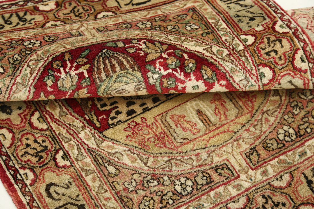 Hand Knotted Antique Masterpiece Persian Tabriz Fine Wool Rug 2' 0" x 2' 9" - No. AT95969