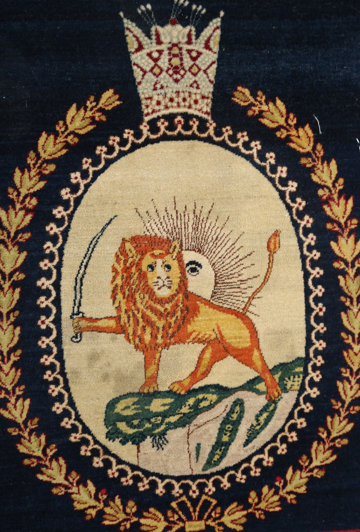 Hand Knotted Antique Masterpiece Persian Tabriz Fine Wool Rug 1' 5" x 1' 9" - No. AT22272