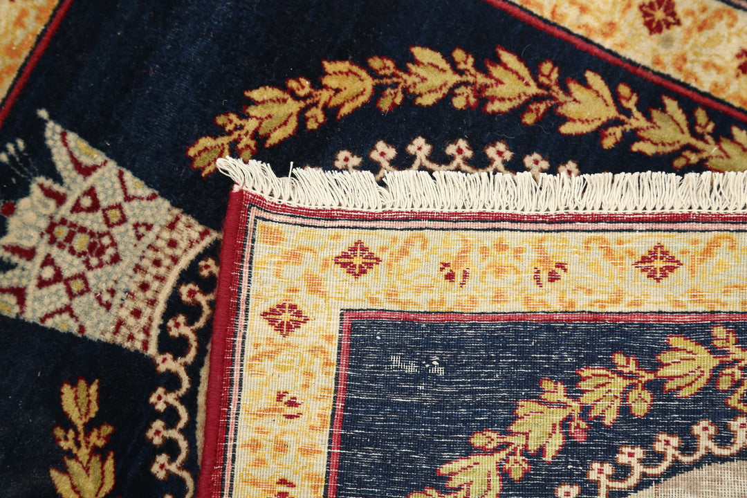 Hand Knotted Antique Masterpiece Persian Tabriz Fine Wool Rug 1' 5" x 1' 9" - No. AT22272