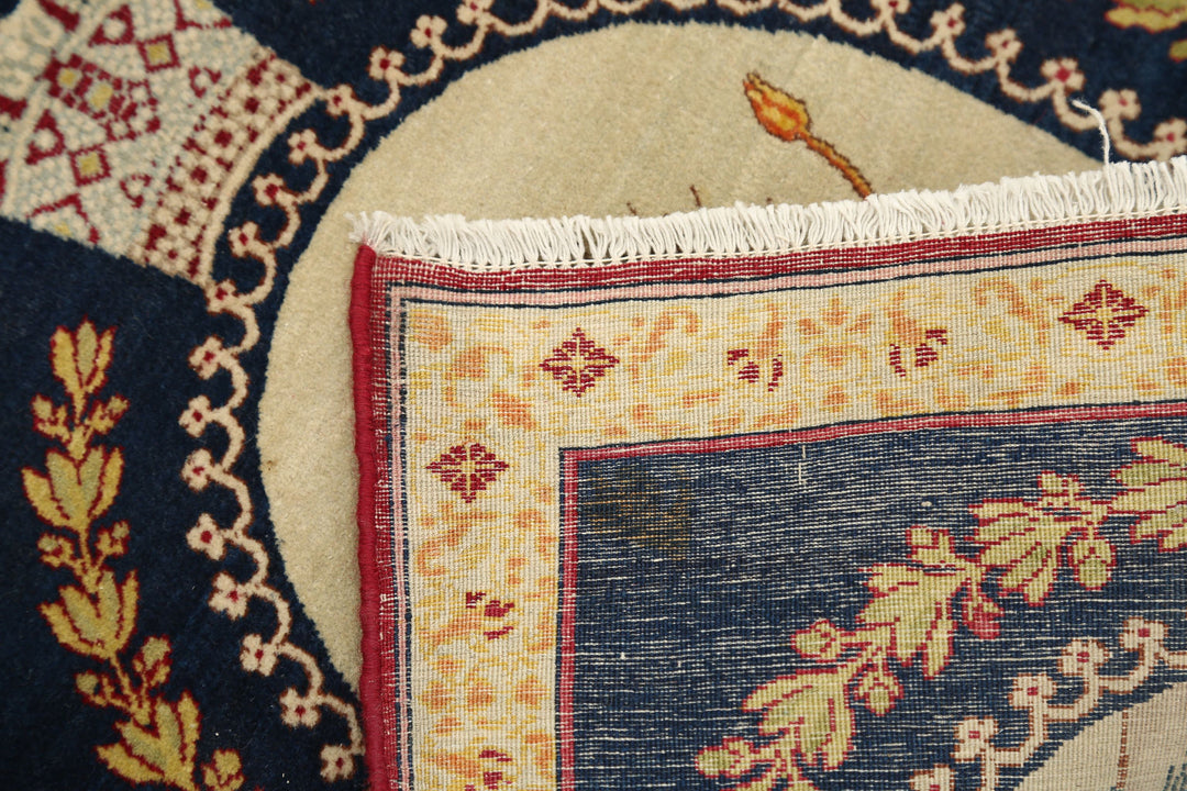 Hand Knotted Masterpiece Persian Tabriz Fine Wool Rug 1' 5" x 1' 9" - No. AT88178