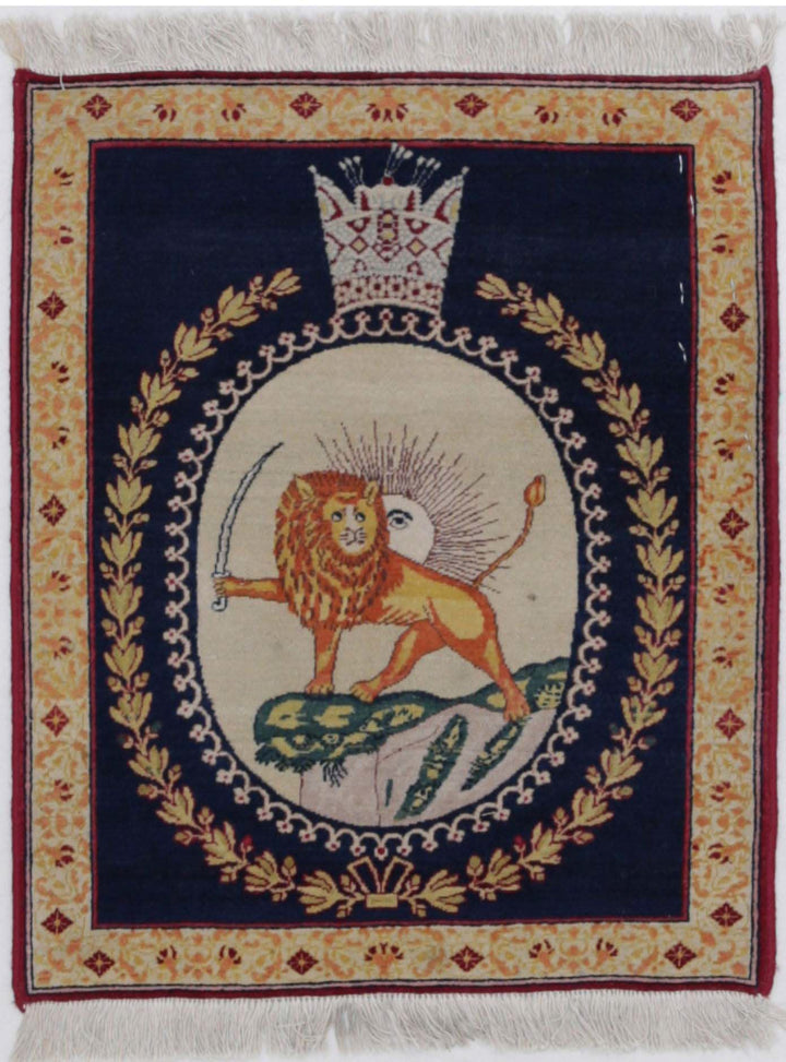 Hand Knotted Masterpiece Persian Tabriz Fine Wool Rug 1' 5" x 1' 9" - No. AT16787