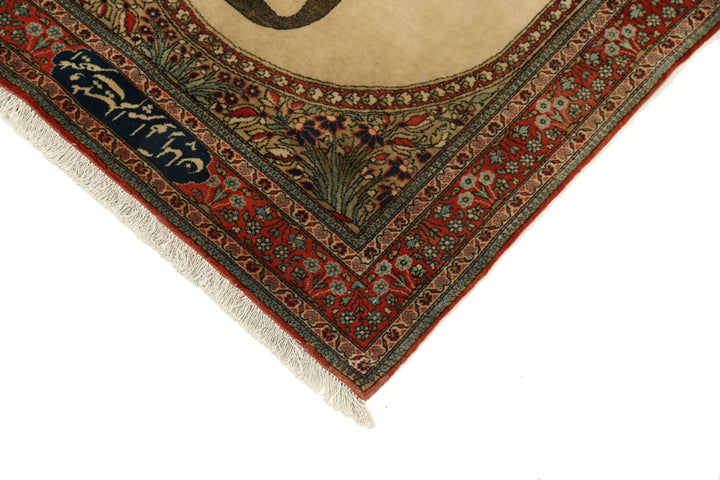 Hand Knotted Antique Masterpiece Persian Tabriz Fine Wool Rug 2' 5" x 3' 2" - No. AT77794