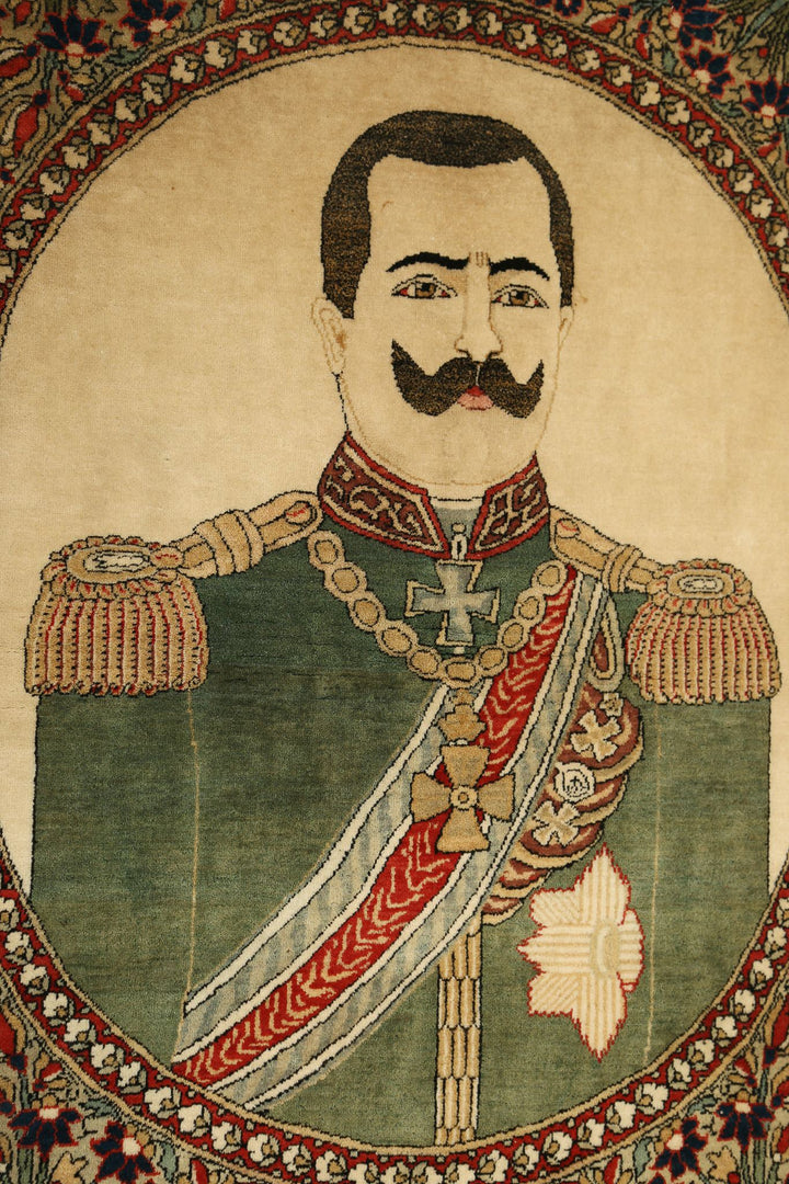 Hand Knotted Antique Masterpiece Persian Tabriz Fine Wool Rug 2' 5" x 3' 2" - No. AT77794