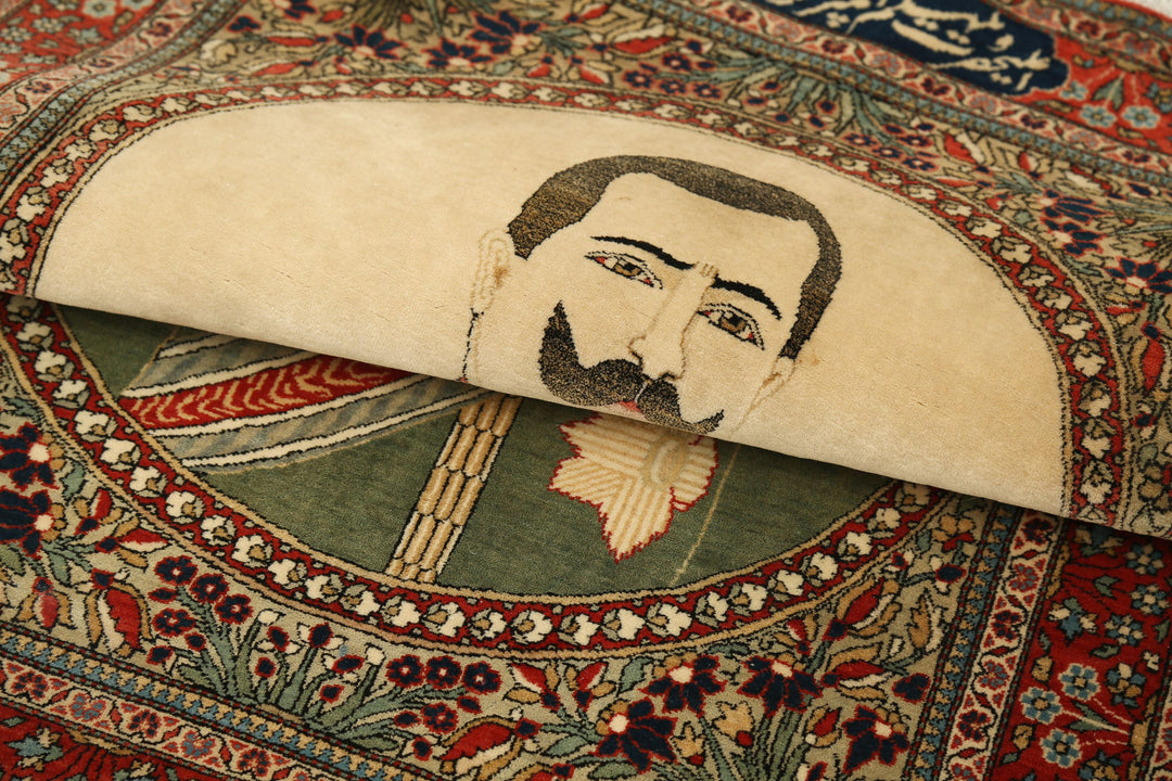 Hand Knotted Antique Masterpiece Persian Tabriz Fine Wool Rug 2' 5" x 3' 2" - No. AT77794