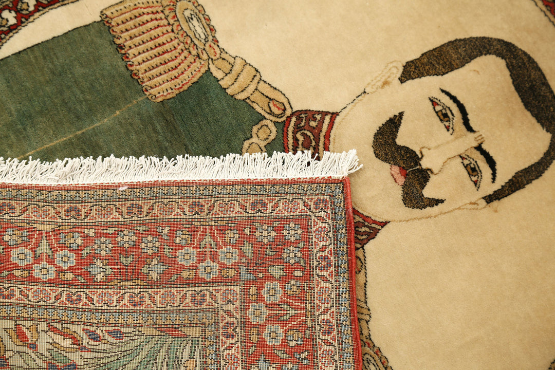 Hand Knotted Antique Masterpiece Persian Tabriz Fine Wool Rug 2' 5" x 3' 2" - No. AT77794