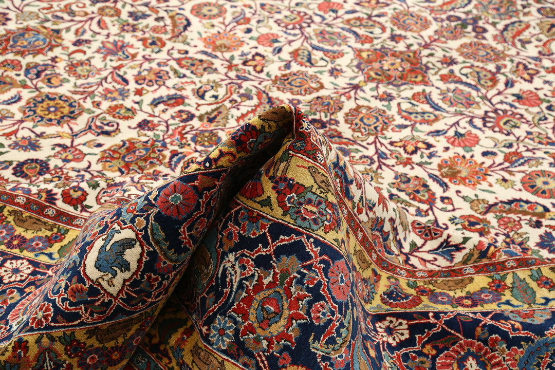 Hand Knotted Persian Tabriz Wool Rug 10' 8" x 14' 10" - No. AT66011