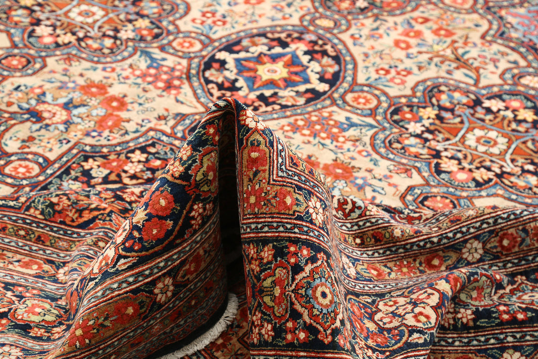 Hand Knotted Antique Masterpiece Persian Tabriz Fine Wool Rug 10' 10" x 20' 7" - No. AT88502