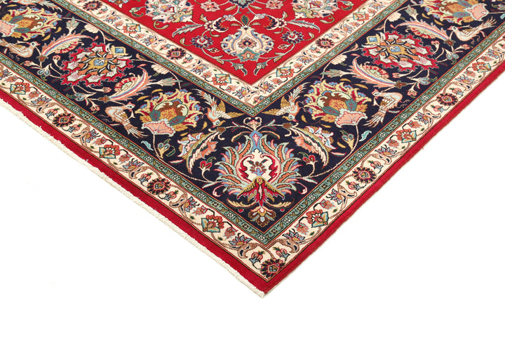 Hand Knotted Persian Tabriz Wool Rug 9' 9" x 12' 4" - No. AT26575