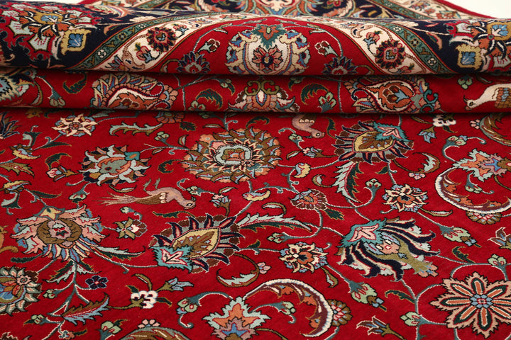 Hand Knotted Persian Tabriz Wool Rug 9' 9" x 12' 4" - No. AT26575