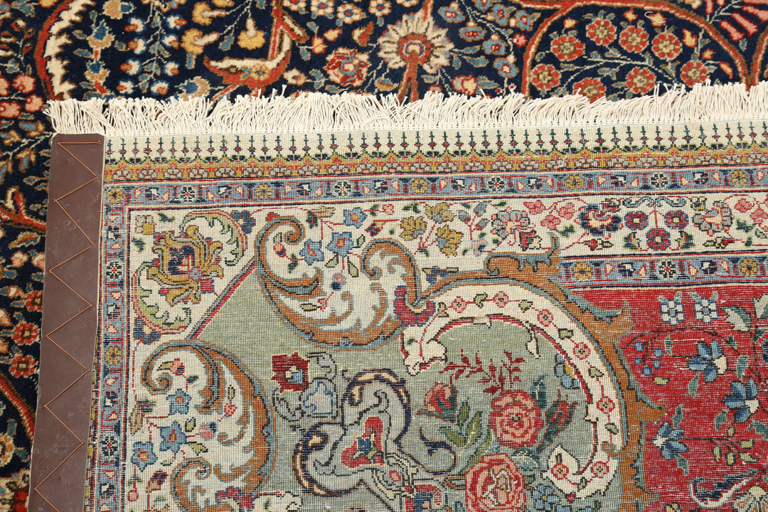 Hand Knotted Antique Masterpiece Persian Tabriz Fine Wool Rug 10' 4" x 13' 8" - No. AT61198