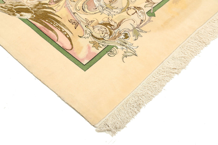 Hand Knotted Masterpiece Persian Tabriz Fine Wool Rug 6' 4" x 4' 7" - No. AT38057