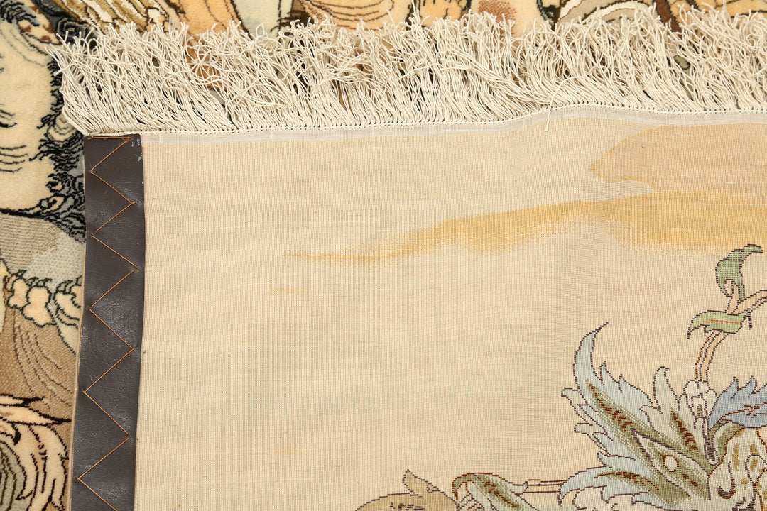 Hand Knotted Masterpiece Persian Tabriz Fine Wool Rug 6' 4" x 4' 7" - No. AT38057