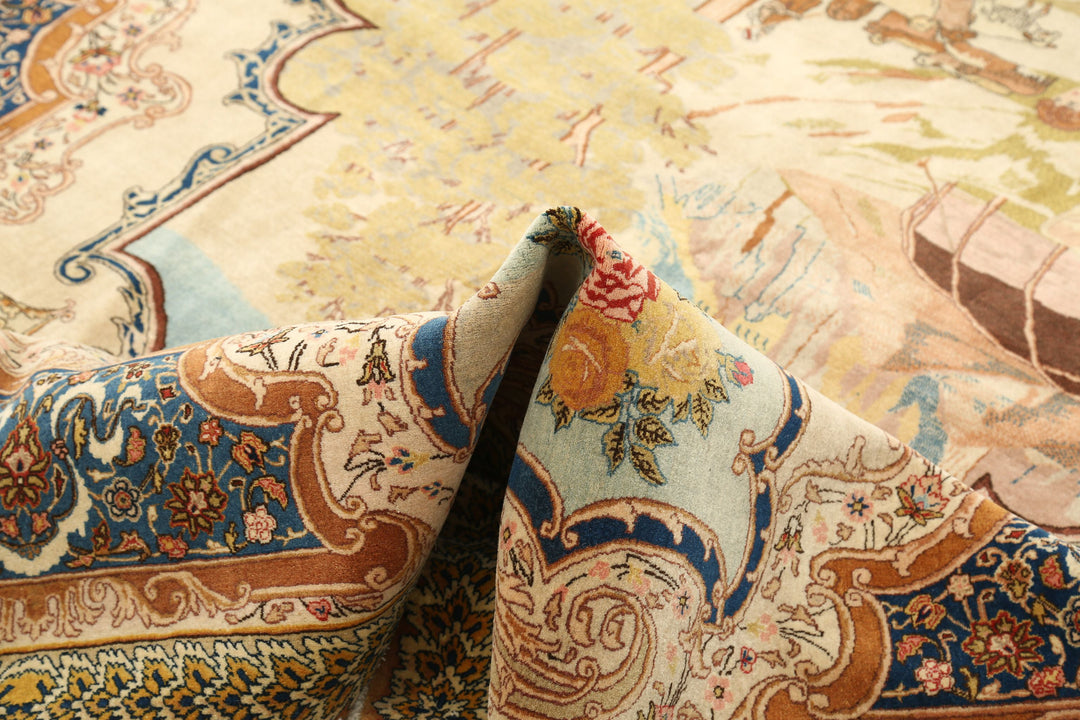 Hand Knotted Antique Masterpiece Persian Tabriz Wool Rug 5' 10" x 8' 9" - No. AT15394