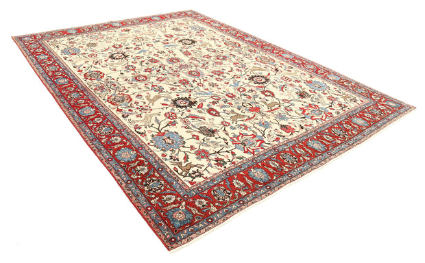 Hand Knotted Persian Tabriz Wool Rug 8' 9" x 11' 10" - No. AT82501