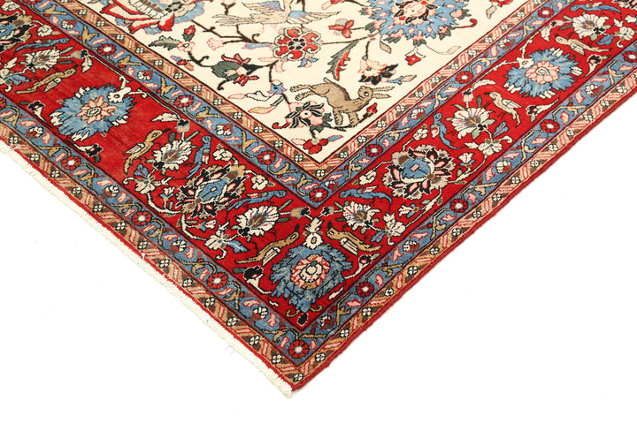 Hand Knotted Persian Tabriz Wool Rug 8' 9" x 11' 10" - No. AT82501
